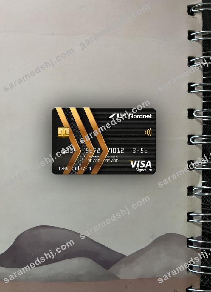 Sweden Nordnet AB bank visa signature card photolook front